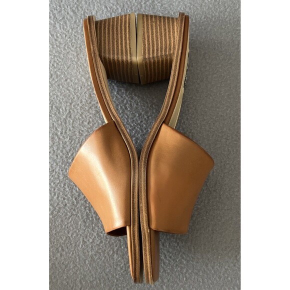 Nine West Pathi Women's Block Heel Sandals Tan Sz 10 M Pathi3 slip on NIB - Picture 7 of 10